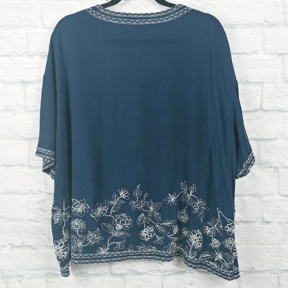 Blu Pepper Open Front Short Sleeve Cardigan Large - Picture 7 of 7